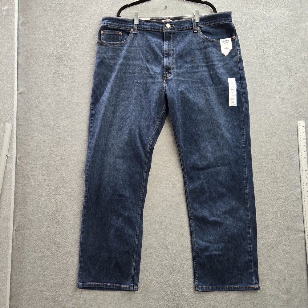 Denizen From Levi's Men Jeans 42X32 Blue Denim 285 Relaxed Button 31" READ